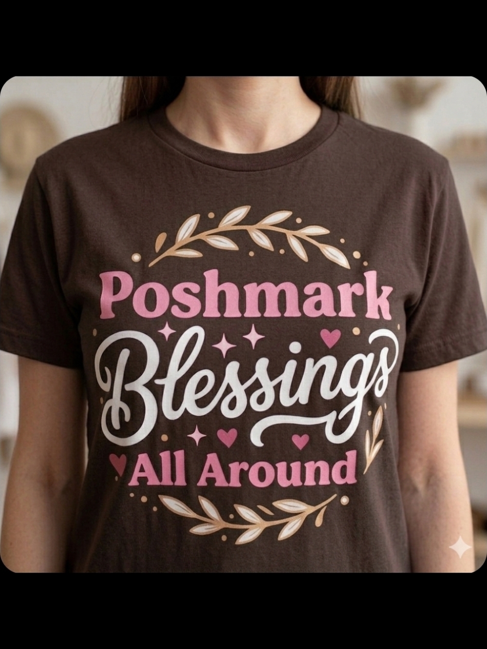 Poshmark Blessings All Around Brown Graphic Tee